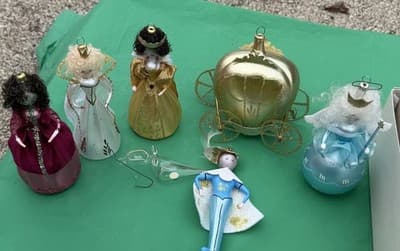 De Carlini Rare Italian Glass Christmas Ornament Set 7 Pc w/ Box - Thumbnail 2