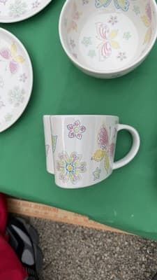 Temp-tations by Tara Butterfly Floral Serving Set 10 Pc Plates Bowls Tray - Thumbnail 8
