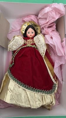 Madame Alexander Red Gold Green Christmas Tree Topper Doll w/ Box 540853 - Thumbnail 5