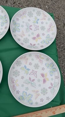 Temp-tations by Tara Butterfly Floral Dinner Plates Set of 6 Ceramic 11” - Thumbnail 6