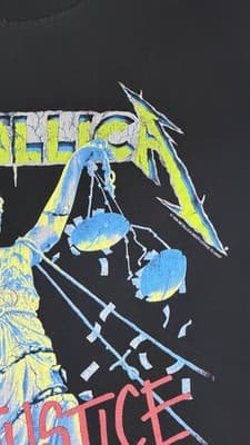 Vintage Metallica And Justice For All 1994 T Shirt Giant Tag L Front Back - Thumbnail 4