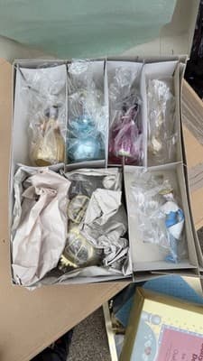 De Carlini Rare Italian Glass Christmas Ornament Set 7 Pc w/ Box - Thumbnail 11