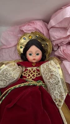 Madame Alexander Red Gold Green Christmas Tree Topper Doll w/ Box 540853 - Thumbnail 4