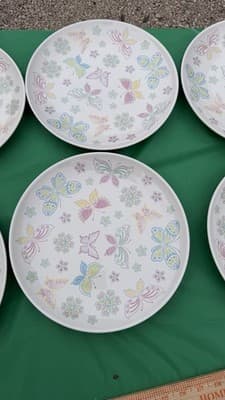 Temp-tations by Tara Butterfly Floral Dinner Plates Set of 6 Ceramic 11” - Thumbnail 5