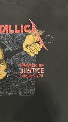 Vintage Metallica And Justice For All 1994 T Shirt Giant Tag L Front Back - Thumbnail 13