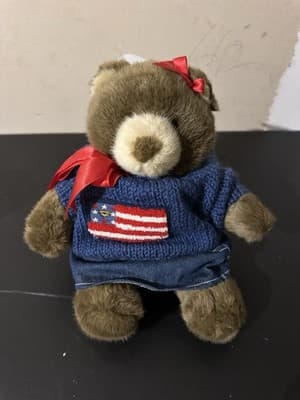 Build a Bear USA Red Shirt Denim Skirt and Purse Patriotic Teddy Outfit