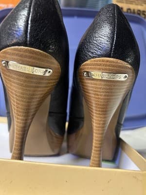 Michael Kors Black Leather Platform Pumps Heels Size 7M Women - Thumbnail 7