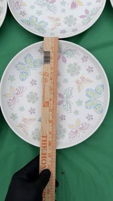 Temp-tations by Tara Butterfly Floral Dinner Plates Set of 6 Ceramic 11” - Thumbnail 7