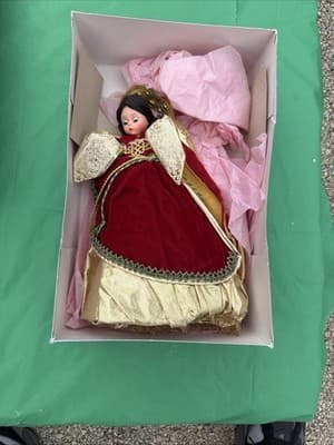 Madame Alexander Red Gold Green Christmas Tree Topper Doll w/ Box 540853 - Thumbnail 12