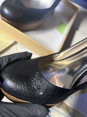 Michael Kors Black Leather Platform Pumps Heels Size 7M Women - Thumbnail 6
