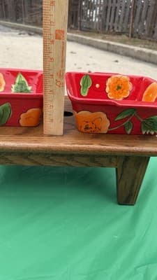 Temp-tations Poppy Passion 2 Qt Square Bowls Set of 2 Red Floral Bakeware - Thumbnail 9