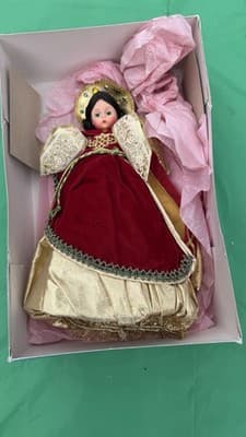 Madame Alexander Red Gold Green Christmas Tree Topper Doll w/ Box 540853 - Thumbnail 6