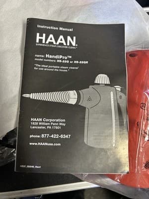 HAAN HandiPro HS-22Q Steam Cleaner Accessories Kit Manual Fresh Rinse