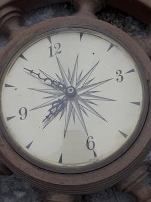Vintage Nautical Ship Wheel Wall Clock – Plastic Decorative Maritime Clock - Thumbnail 4