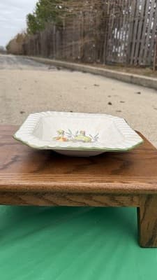 Italian Ceramic Square Bowl Olive Oil Balsamic Tuscan Kitchen Decor 10” - Thumbnail 4