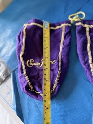 Lot of 3 Crown Royal Purple Velvet Drawstring Bags Empty Gift Pouches - Thumbnail 8