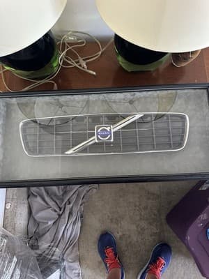 Framed Volvo Front Grille – Wall Art Display – Authentic OEM Emblem - Thumbnail 2
