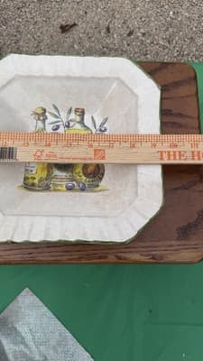 Italian Ceramic Square Bowl Olive Oil Balsamic Tuscan Kitchen Decor 10” - Thumbnail 6