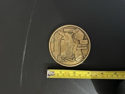 Vintage TDS 20 Years of Excellent Service Brass Medal 1969–1989