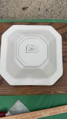 Italian Ceramic Square Bowl Olive Oil Balsamic Tuscan Kitchen Decor 10” - Thumbnail 8