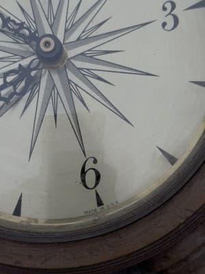 Vintage Nautical Ship Wheel Wall Clock – Plastic Decorative Maritime Clock - Thumbnail 5