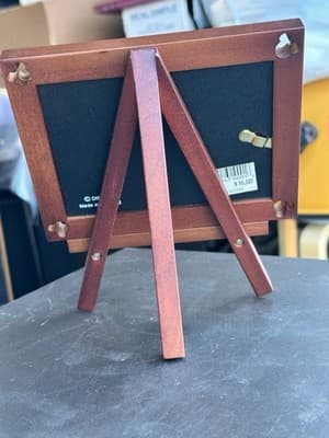 Disney Mickey Mouse 3.5x5 Photo Frame Easel Walnut Wood Desk Frame w/ Box - Thumbnail 4