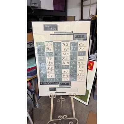 Vintage Emigre Not Caslon Typography Poster Mark Andresen 1995 Framed 23x33