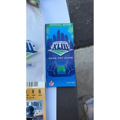 Super Bowl XLIII 2009 Tampa Bay Tickets Lanyards and Game Day Guide Set NFL - Thumbnail 9