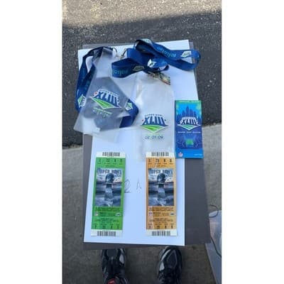 Super Bowl XLIII 2009 Tampa Bay Tickets Lanyards and Game Day Guide Set NFL - Thumbnail 5