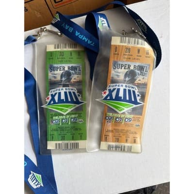 Super Bowl XLIII 2009 Tampa Bay Tickets Lanyards and Game Day Guide Set NFL - Thumbnail 2