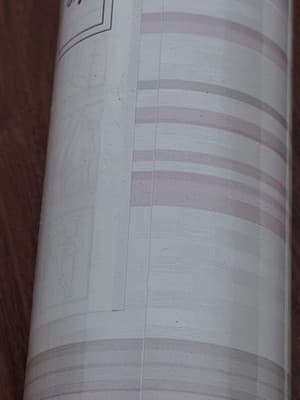 Taylor Wallcoverings Wallpaper Lot 2 Rolls Pink Stripe 56.37 sq ft New + Partial - Thumbnail 5