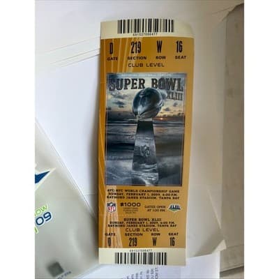 Super Bowl XLIII 2009 Tampa Bay Tickets Lanyards and Game Day Guide Set NFL - Thumbnail 4