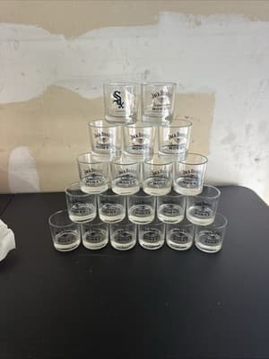 Lot of 19 Jack Daniel’s Tennessee Honey Whiskey Glasses + 1 Sox Glass