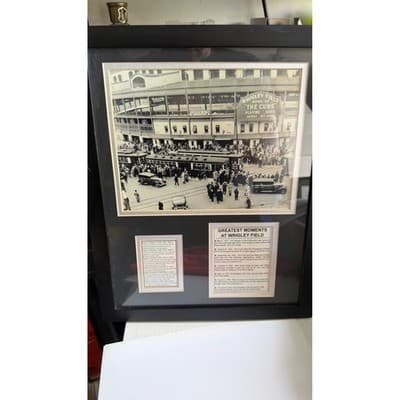 Wrigley Field Greatest Moments Framed Photo 1935 World Series Chicago Cubs Art - Thumbnail 3
