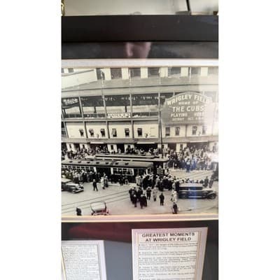 Wrigley Field Greatest Moments Framed Photo 1935 World Series Chicago Cubs Art - Thumbnail 7