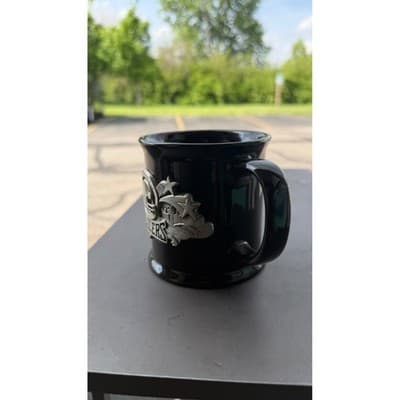 Pittsburgh Steelers NFL Black Ceramic Coffee Mug with Metal Pewter Emblem 3D - Thumbnail 6