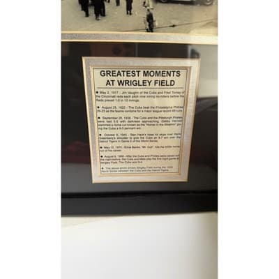 Wrigley Field Greatest Moments Framed Photo 1935 World Series Chicago Cubs Art - Thumbnail 4