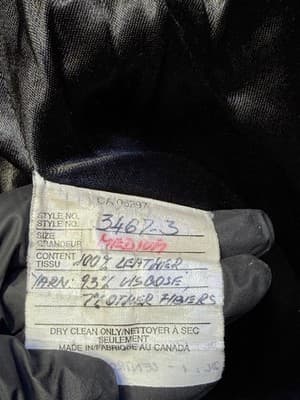 Norma Canada Vintage Black Leather Cargo Coat Women’s Medium Made in Canada - Thumbnail 11