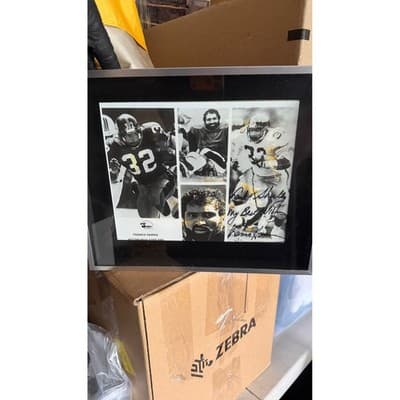 Franco Harris Pittsburgh Steelers Framed Photo Collage Super Donut 10x12 - Thumbnail 2