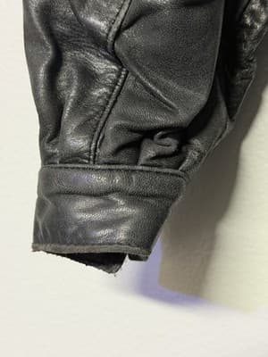 Norma Canada Vintage Black Leather Cargo Coat Women’s Medium Made in Canada - Thumbnail 5