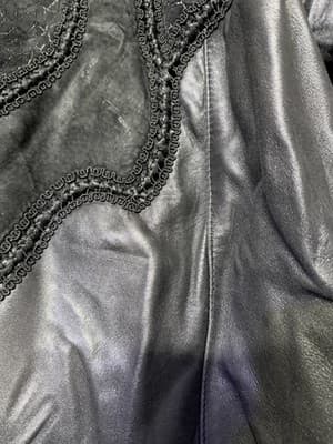 Norma Canada Vintage Black Leather Cargo Coat Women’s Medium Made in Canada - Thumbnail 9