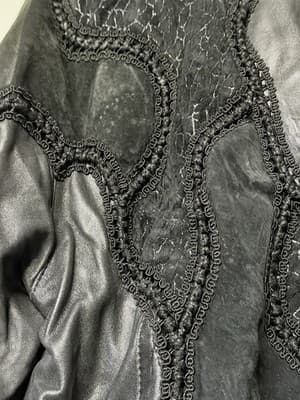 Norma Canada Vintage Black Leather Cargo Coat Women’s Medium Made in Canada - Thumbnail 2
