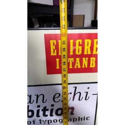 Vintage 1999 Emigre in Istanbul Typographic Design Exhibition Poster Framed - Thumbnail 6
