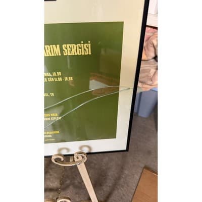Vintage 1999 Emigre in Istanbul Typographic Design Exhibition Poster Framed - Thumbnail 5