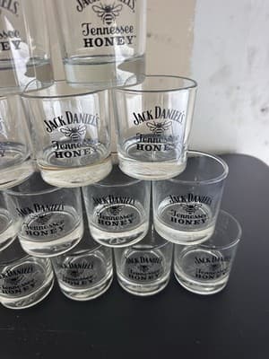 Lot of 19 Jack Daniel’s Tennessee Honey Whiskey Glasses + 1 Sox Glass - Thumbnail 8