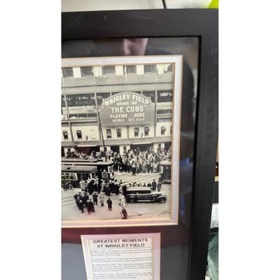 Wrigley Field Greatest Moments Framed Photo 1935 World Series Chicago Cubs Art - Thumbnail 8