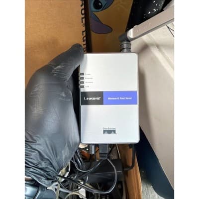 Linksys Wireless-G Print Server WPS54G Cisco Systems with Power Adapter & Cable