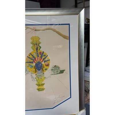 Salvador Dali The American Martian Signed Artist Proof Lithograph Framed 31x39 - Thumbnail 5