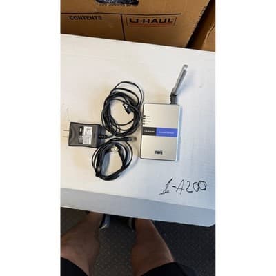 Linksys Wireless-G Print Server WPS54G Cisco Systems with Power Adapter & Cable - Thumbnail 4