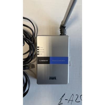 Linksys Wireless-G Print Server WPS54G Cisco Systems with Power Adapter & Cable - Thumbnail 7